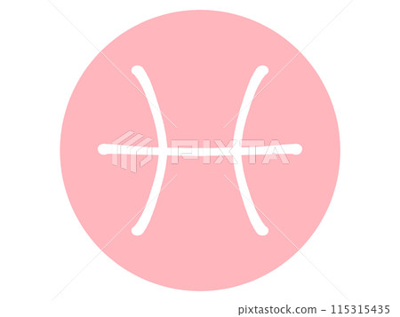 Simple Pisces constellation mark illustration material Simple Pisces constellation mark illustration material 115315435