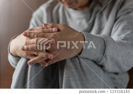 Portrait of loneliness image of middle-aged withdrawal 115316183