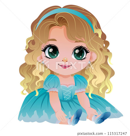 cinderella girl cartoon character sitting with her shoes cinderella girl cartoon character sitting with her shoes 115317247
