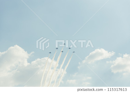 飛機和雲 飛機和雲 115317613