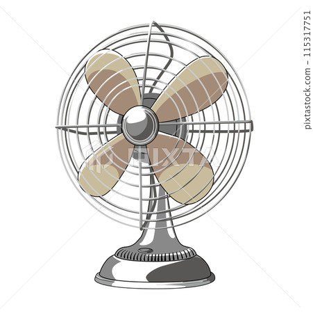 Retro electric fan vector illustration Retro electric fan vector illustration 115317751