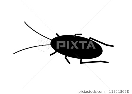 Cockroach silhouette 115318658