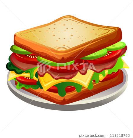 slice of delicious sandwich bread toast slice of delicious sandwich bread toast 115318763