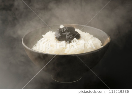Rice: Rice topped with dried seaweed 115319286