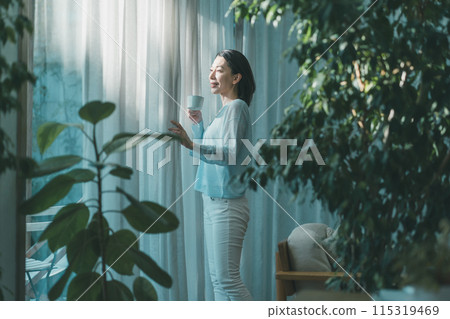 relax, coffee, female 115319469