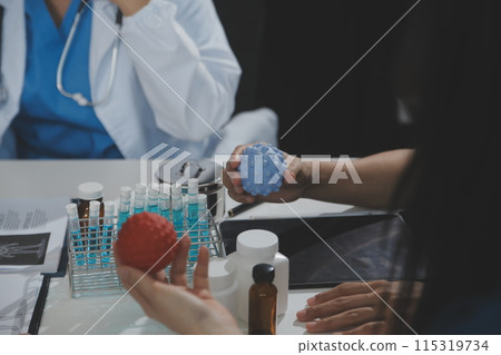 Group of professional medical doctor team meeting training medical in uniform working discussing and talk with patients record, teaching medic team, sit in hospital.health medical care concept Group of professional medical doctor team meeting training medical in uniform working discussing and talk with patients record, teaching medic team, sit in hospital.health medical care concept 115319734