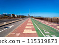 Highway and bike path on the coast of Kastelon. High quality photo 115319873