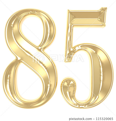 Gold Number 3D Render Gold Number 3D Render 115320065