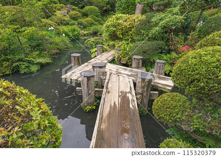 山形鶴舞園池塘風景 山形鶴舞園池塘風景 115320379