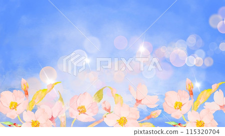 水彩畫溫柔的櫻花春天背景素材 水彩畫溫柔的櫻花春天背景素材 115320704