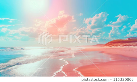 Neon Nostalgia: Coastal Retreat 115320803