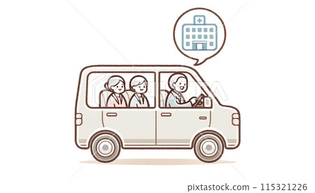 Ride sharing: Grandpa takes elderly women to the hospital 115321226