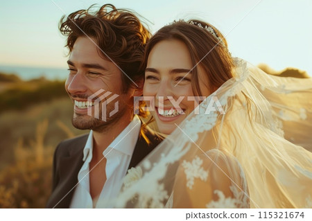 Pure Joy: Sunlit Wedding Affection 115321674