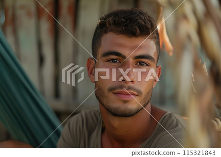 Brazilian Men Expressing Serenity and Joy Brazilian Men Expressing Serenity and Joy 115321843