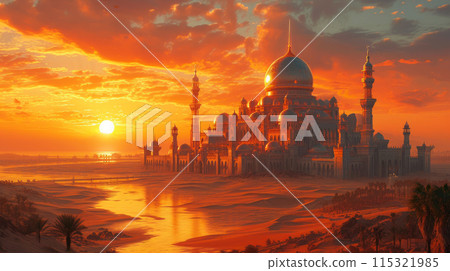 Majestic Palace under Arabian Skies 115321985