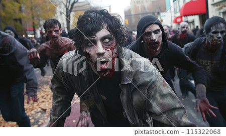 Apocalyptic Havoc: Citizens Transformed in Zombie Nightmare 115322068