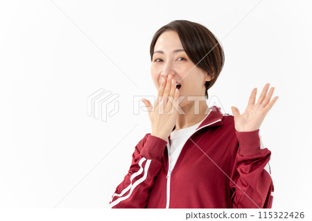 穿球衣的女人很驚訝 115322426