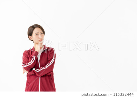 Woman in a jersey worries 115322444