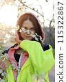 warm cute girl portrait 115322867
