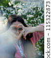 hands heart shape portrait 115322873