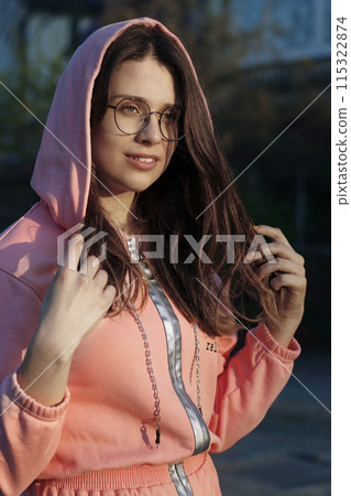 susnet portrait of a sweet girl 115322874