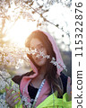 naturally cute girl warm color portrait 115322876