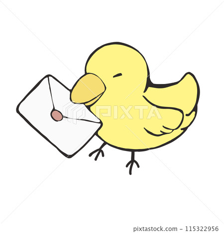 嘴裡叼著一封信的鳥 嘴裡叼著一封信的鳥 115322956