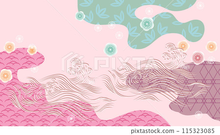 Traditional Japanese Art Background 115323085