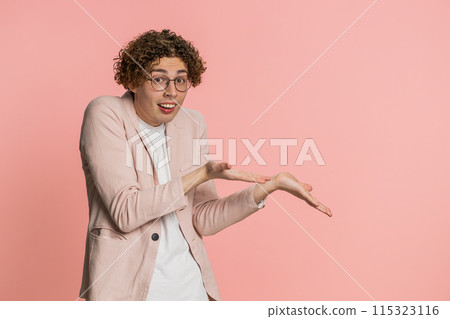 Man raising hands asking what why reason of failure anti lifehacks ridicules disbelief irritation 115323116