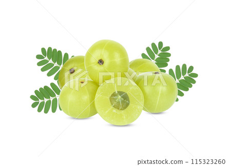 Indian gooseberry isolated on white background Indian gooseberry isolated on white background 115323260