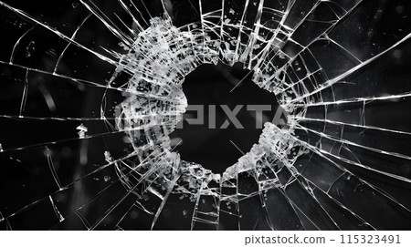 Cracked glass, digital art 115323491