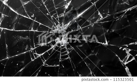 Cracked glass, digital art 115323501