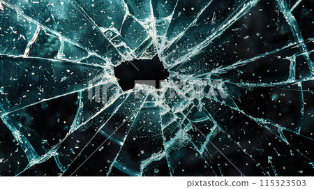 Cracked glass, digital art 115323503