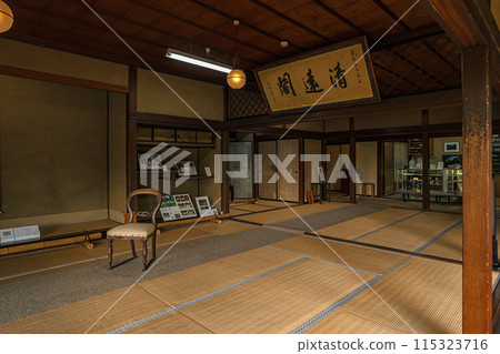 Inside the Seienkaku Building at Kakubuen, Yamagata 115323716