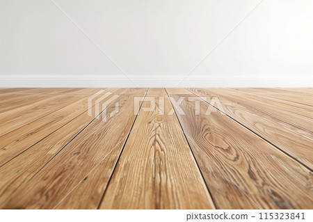 Warm Wooden Floor Perspective 115323841