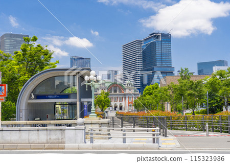 從難波橋（獅子橋）眺望中之島 115323986