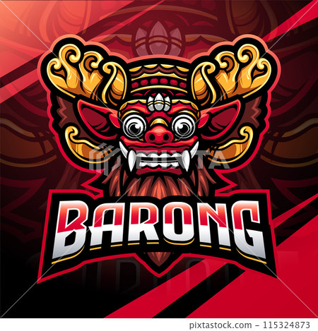 Barong head esport mascot logo design 115324873