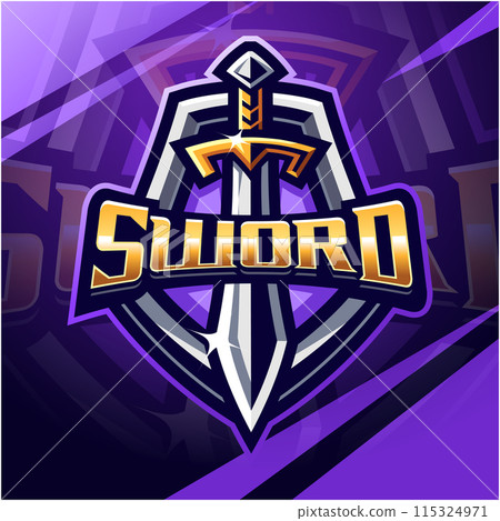Sword esport mascot logo design Sword esport mascot logo design 115324971