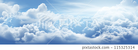 唯美的蓝天白云图片 115325314