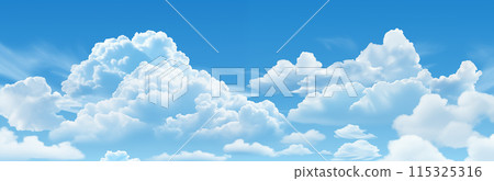 唯美的蓝天白云图片 115325316