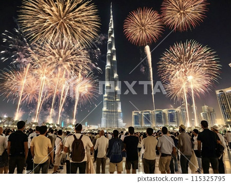 firework, fireworks, night scene 115325795