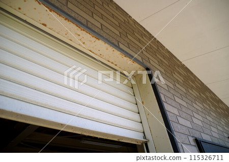 Rust on shutter frames 115326711