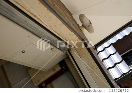 Rust on shutter frames 115326712