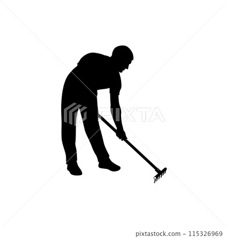 Builder worker silhouette vector 115326969