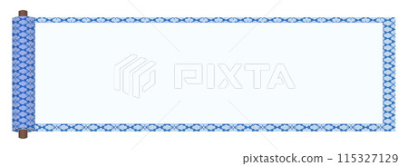 Frame in the style of an old Japanese scroll 115327129