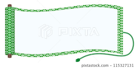 Frame in the style of an old Japanese scroll 115327131