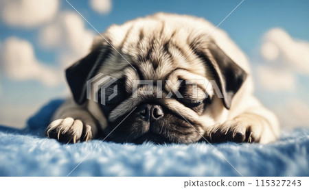 小狗在陽光下睡覺 115327243
