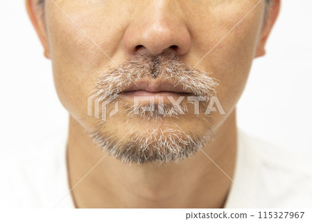 Bearded man on white background Bearded man on white background 115327967