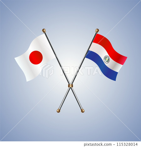 Japan and Paraguay flags relations Japan and Paraguay flags relations 115328014