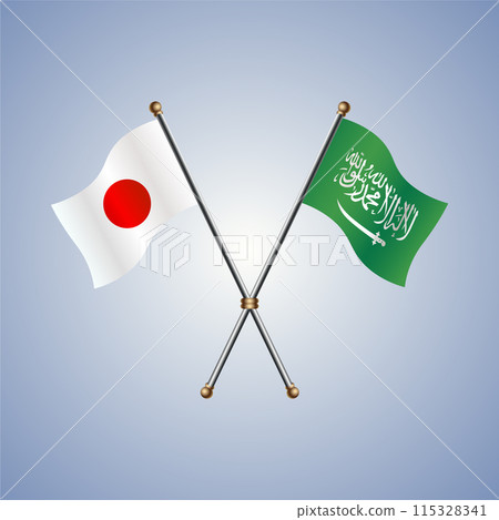 Japan and Saudi Arabia flags relations Japan and Saudi Arabia flags relations 115328341